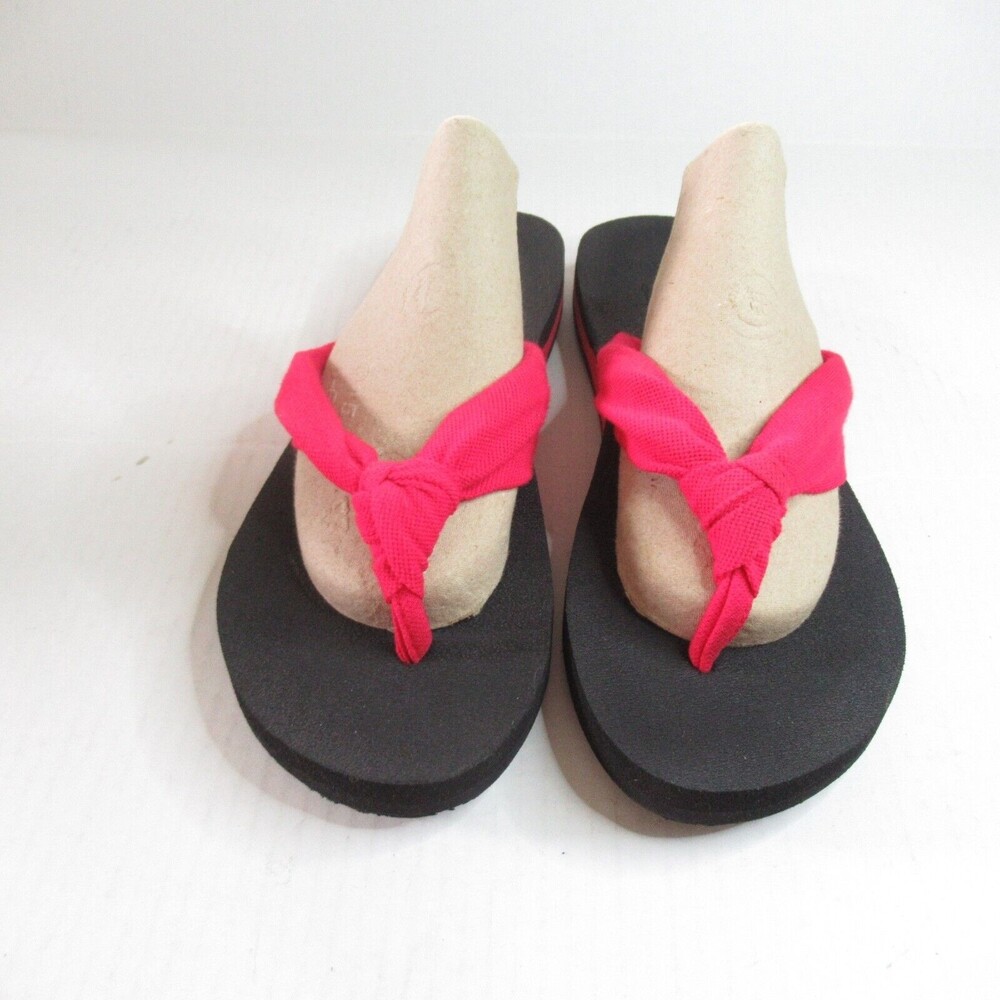 KuaiLu Women's Yoga Foam Red Thong Flip Flops Sandals Size 9